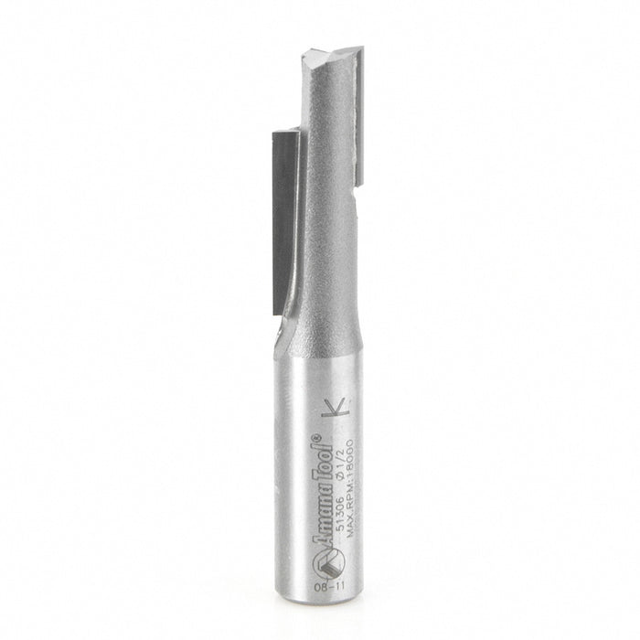 Amana Tool 51306 Carbide Tipped Stagger Tooth Plunge 1/2 D x 1-1/2 CH x 1/2 Inch SHK Router Bit