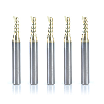 Amana Tool 51408-Z-5 5 pièces 3/16X1/4″ queue hélicoïdale ZrN
