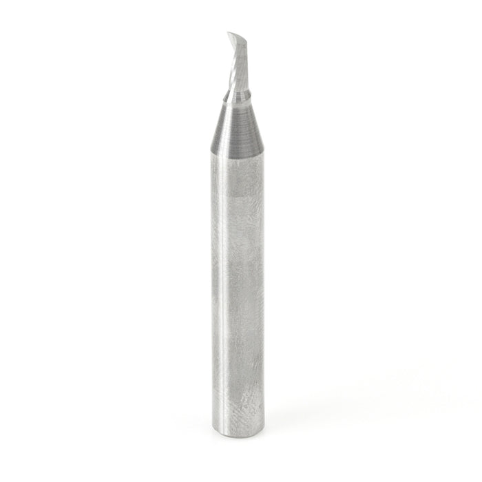Amana Tool 51416 CNC SC Spiral O Single Flute, Plastic Cutting 1/8 D x 1/4 CH x 1/4 SHK x 2 Inch Long Up-Cut Router Bit 