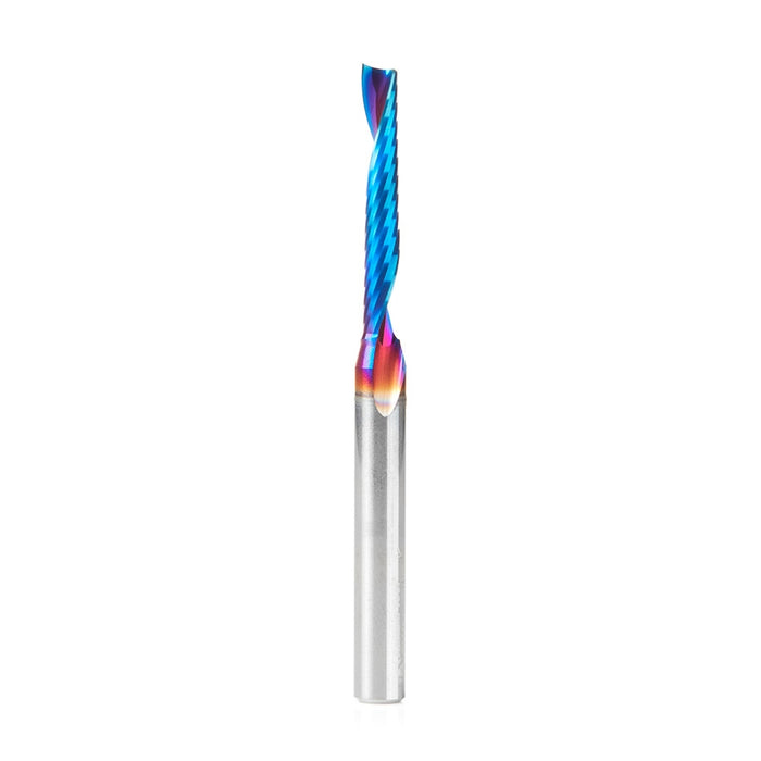 Amana Tool 51418-K CNC Spektra Coated SC Spiral O Single Flute, Plastic Cutting 3/16 D x 1-1/4 CH x 1/4 SHK x 3 Inch Lon