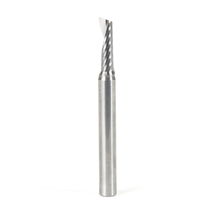 Amana Tool 51424 CNC SC Spiral O Single Flute, Plastic Cutting 7/32 D x 3/4 CH x 1/4 SHK x 2-1/2 Inch Long Up-Cut Router