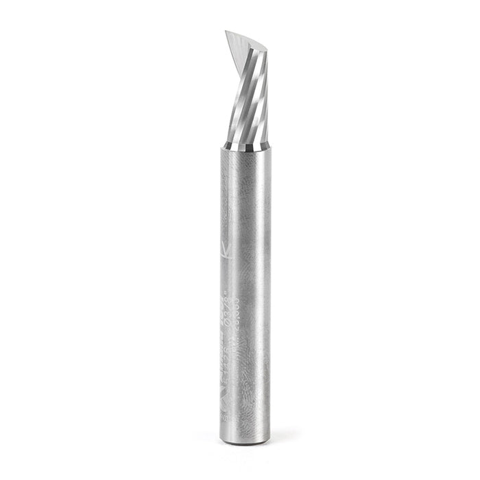 Amana Tool 51426 CNC SC Spiral O Single Flute, Plastic Cutting 3/8 D x 3/4 CH x 3/8 SHK x 3 Inch Long Up-Cut Router Bit 