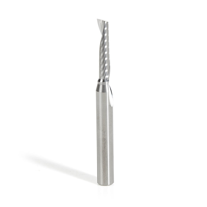 Amana Tool 51442 CNC SC Spiral O Single Flute, Plastic Cutting 3/16 D x 7/8 CH x 1/4 SHK x 2-1/2 Inch Long Up-Cut Router