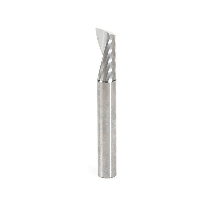 Amana Tool 51451 CNC SC Spiral O Single Flute, Aluminum Cutting 9/32 D x 5/8 CH x 1/4 SHK x 2 Inch Long Up-Cut Router Bi
