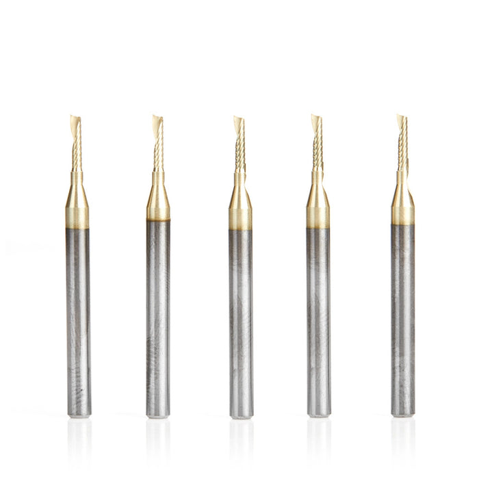 Amana Tool 51470-Z-5 5 Pc 1/16"X1/8"Shk Spiral ZrN - CNC Router Store