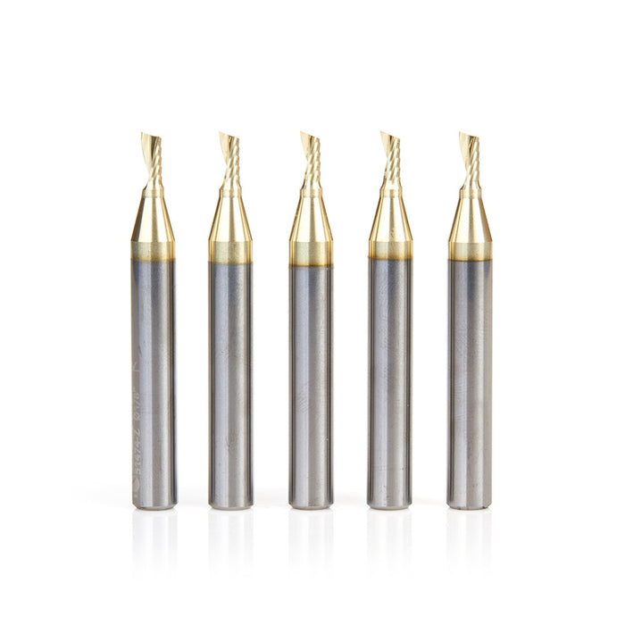 Amana Tool 51474-Z-5 5 Pc 1/8"X1/4"Shk Spiral ZrN - CNC Router Store