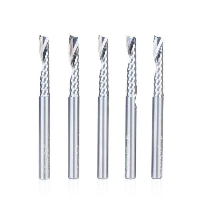 Amana Tool 51481-5 5 Pc 1/4"X1/4"Shk Spiral Alum - CNC Router Store