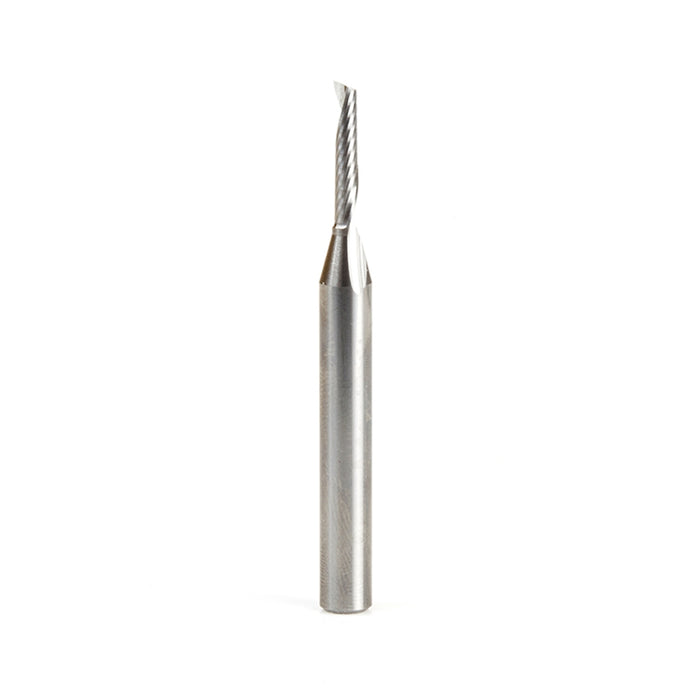 Amana Tool 51482 CNC SC Spiral O Single Flute, Aluminum Cutting 1/8 D x 5/8 CH x 1/4 SHK x 2-1/2 Inch Long Up-Cut Router