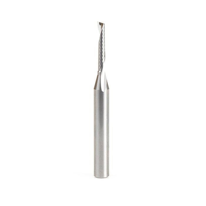 Amana Tool 51486 CNC SC Spiral O Single Flute, Aluminum Cutting 1/8 D x 3/4 CH x 1/4 SHK x 2-1/2 Inch Long Up-Cut Router