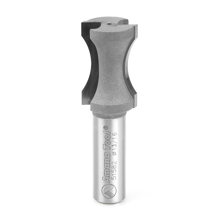Amana Tool 51582 Carbide Tipped Convex Edging 23/32 R x 13/16 D x 1-1/4 CH x 1/2 Inch SHK Router Bit