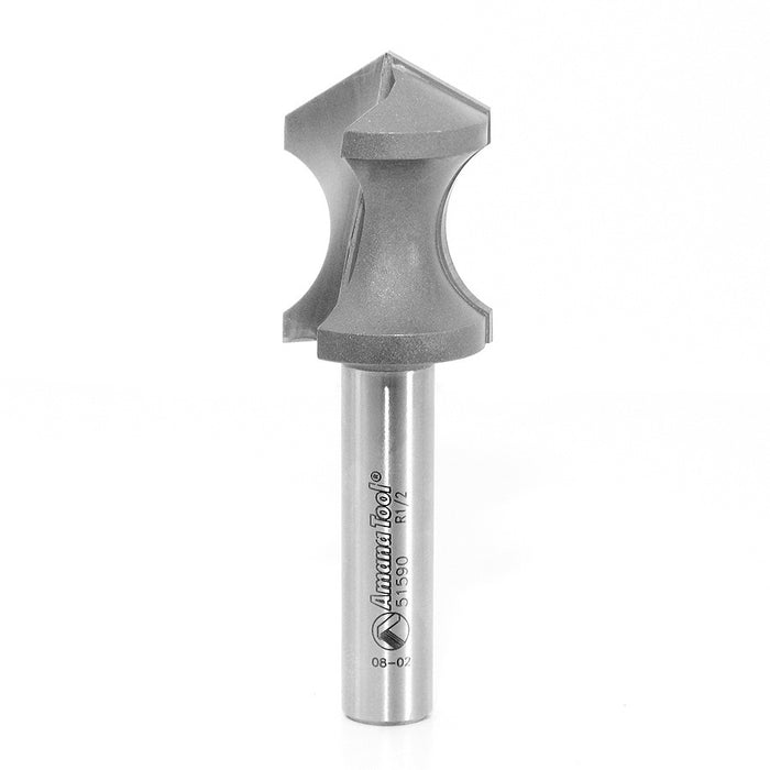 Amana Tool 51590 Carbide Tipped Hand Grip Plunge 1/2 R x 28.9 Degree x 1-1/8 D x 1-9/16 CH x 1/2 Inch SHK Router Bit