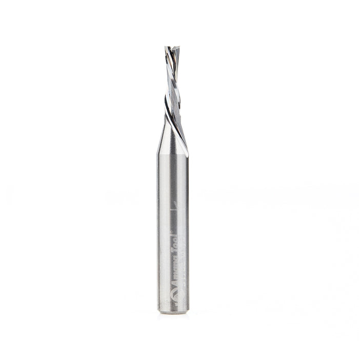 Amana Tool 51782 SC CNC Spiral Double O Flute, Plastic Cutting 1/8 Dia x 1/2 CH x 1/4 Shank x 2 Inch Long Down-Cut Route