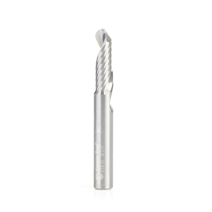 Amana Tool 51818 Solid Carbide CNC Up-Cut Spiral Ball Nose 1/8 R x 1/4 D x 3/4 CH x 1/4 SHK x 2 Inch Long x 1 Flute Rout
