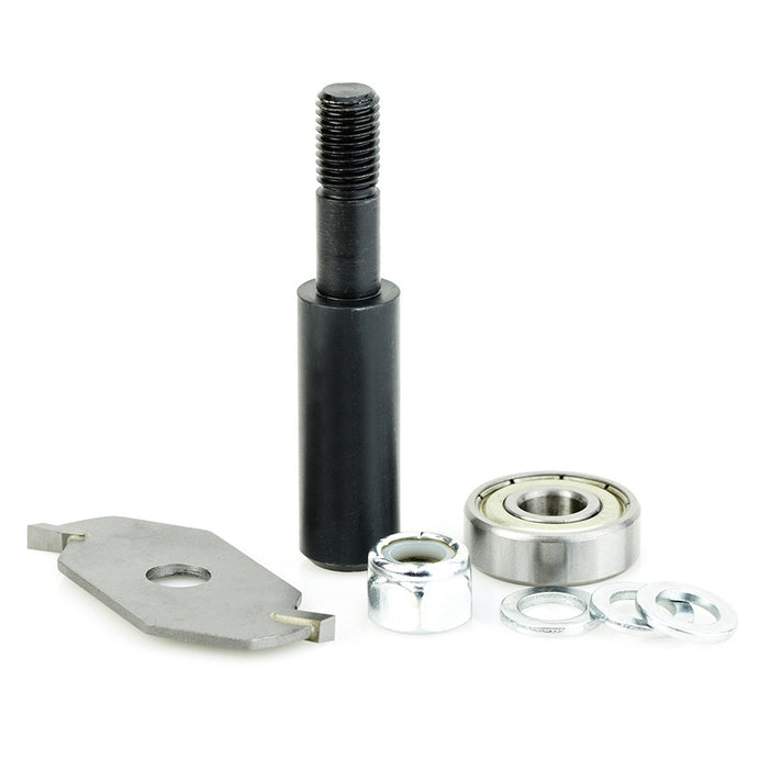 Amana Tool 53306-1 Slotting Cutter Assembly 2 Wing x 1-7/8 D x 1/8 CH x 1/2 Inch SHK Router Bit