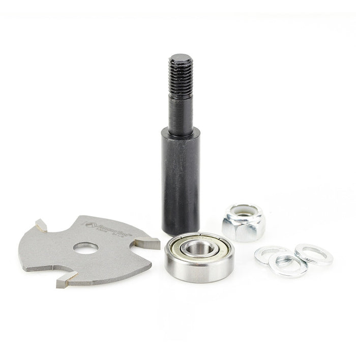 Amana Tool 53406-1 Slotting Cutter Assembly 3 Wing x 1-7/8 D x 1/8 CH x 1/2 Inch SHK Router Bit