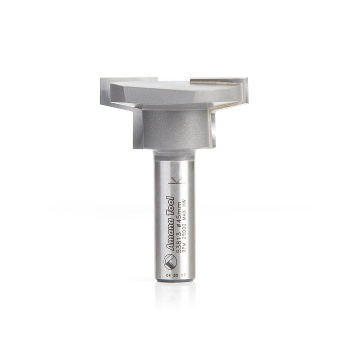 Amana Tool 53813 Carbide Tipped Finger Grip-Trapezoidal 1-3/4 D x 13/16 CH x 1/2 SHK 2-13/32 Inch Long Router Bit