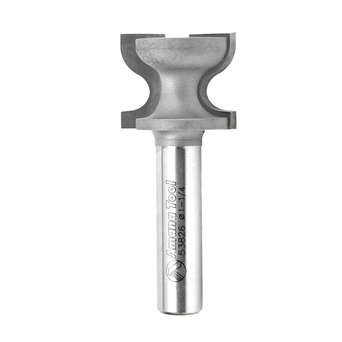 Amana Tool 53826 Carbide Tipped Window Sill Edge 7/32 R x 1-1/4 D x 1 Inch CH x 1/2 SHK Router Bit