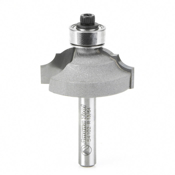 Amana Tool 54102 Carbide Tipped Classical Bead &amp; Cove 13/64 x 5/16 R x 1-1/4 D x 1/2 CH x 1/4 Inch SHK w/ Lower BB R