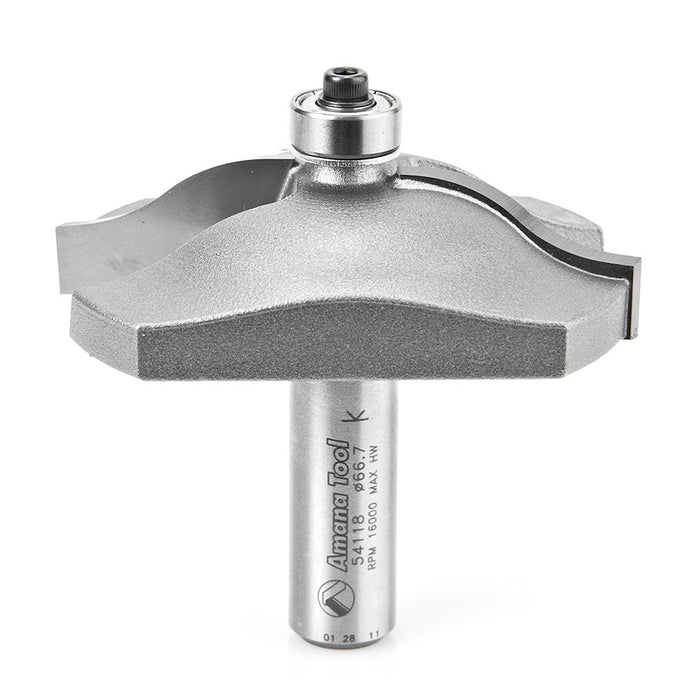 Amana Tool 54118 Carbide Tipped Ogee Raised Panel 3/4 R x 2-5/8 D x 5/8 CH x 1/2 Inch SHK Router Bit