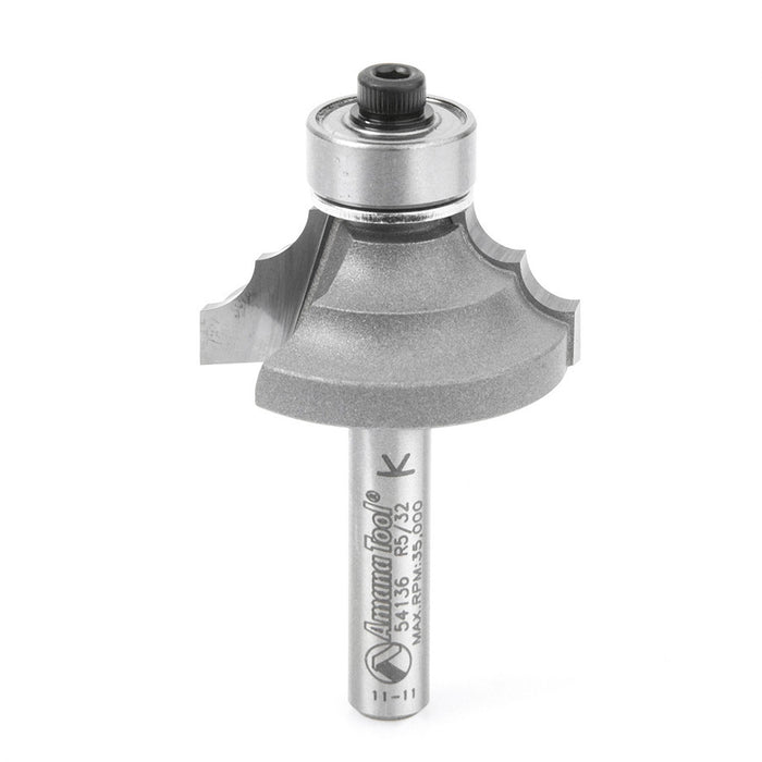 Amana Tool 54136 Carbide Tipped Classical Molding 5/32 R x 1-1/8 D x 1/2 CH x 1/4 Inch SHK w/ Lower Ball Bearing Router 