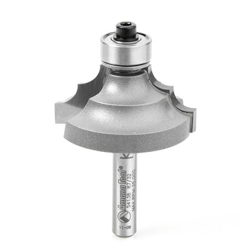 Amana Tool 54138 Carbide Tipped Classical Molding 7/32 R x 1-3/8 D x 11/16 CH x 1/4 Inch SHK w/ Lower Ball Bearing Router Bit