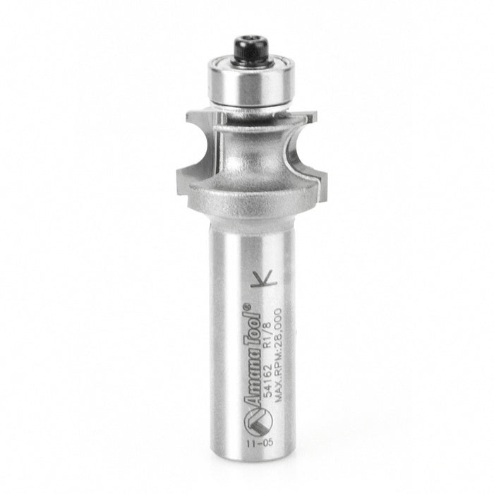 Amana Tool 54162 Carbide Tipped Corner Round 1/8 R x 7/8 D x 9/16 CH x 1/2 Inch SHK Router Bit