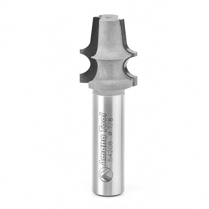 Amana Tool 54208 Carbide Tipped Edge Beading 5/32 R x 7/8 D x 1-1/32 CH x 1/2 Inch SHK Router Bit