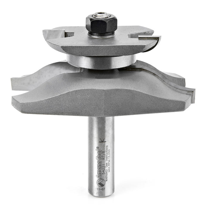 Amana Tool 54221 Carbide Tipped Ogee Raised Panel with Back Cutter 7/8 R x 3-3/8 D x 1-1/16 CH x 1/2 Inch SHK Router Bit