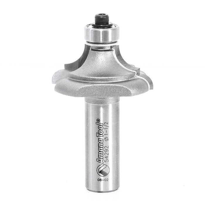 Amana Tool 54292 Carbide Tipped Classical Cove &amp; Bead 3/16 x 5/16 R x 1-1/2 D x 5/8 CH x 1/2 Inch SHK w/ Lower BB Ro