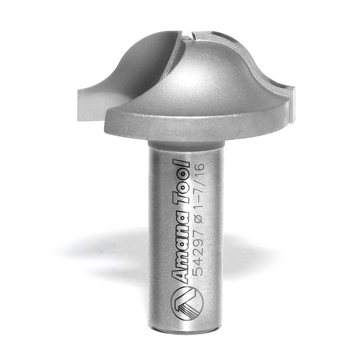 Amana Tool 54297 Carbide Tipped Base Molding Ogee Edge Detail 5/16 x 3/8 R x 1-7/16 D x 19/32 CH x 1/2 Inch SHK Router B