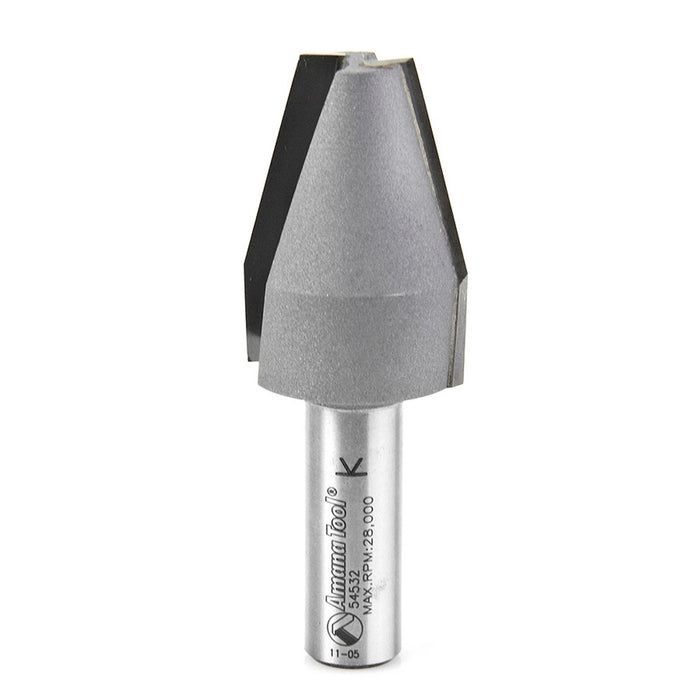 Amana Tool 54532 Carbide Tipped Traditional Vertical Raised Panel 15 Deg x 1-1/4 D x 1-5/8 CH x 1/2 Inch SHK Router Bit