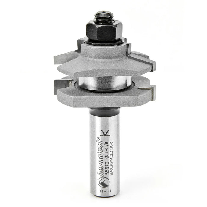 Amana Tool 55370 Carbide Tipped Traditional Reversible Stile and Rail Assembly 1-5/8 D x 11/16 CH x 1/2 Inch SHK Router 
