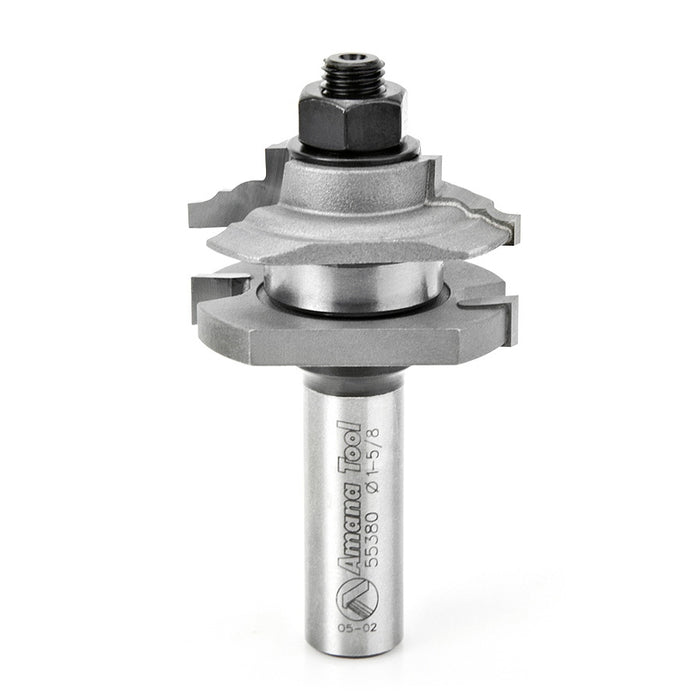 Amana Tool 55380 Carbide Tipped Classical Reversible Stile and Rail Assembly 1-5/8 D x 11/16 CH x 1/2 Inch SHK Router Bi