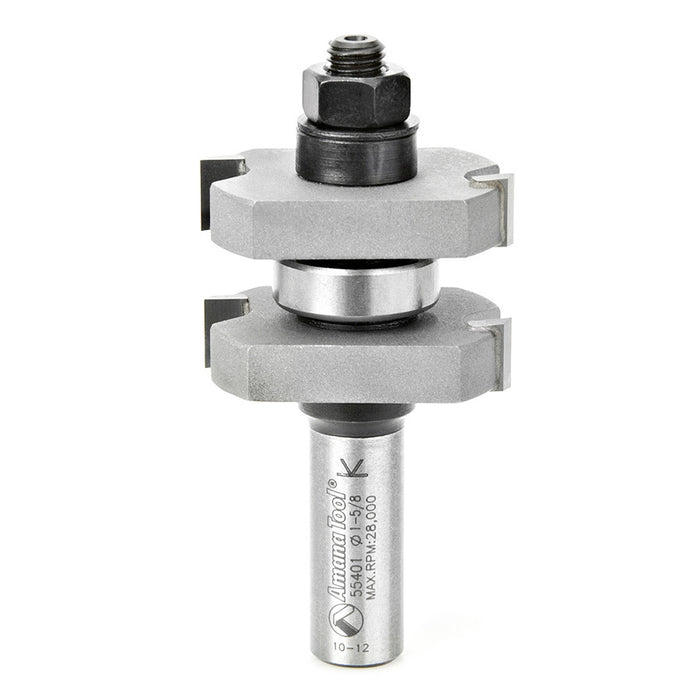 Amana Tool 55401 Carbide Tipped Tongue &amp; Groove 3/8 Kerf x 1-5/8 D x 1-1/8 CH x 1/2 Inch SHK w/ Lower BB Router Bit 
