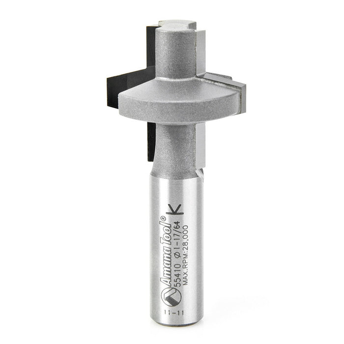 Amana Tool 55410 Carbide Tipped Wedge Groove 15 Deg Angle x 1-1/4 D x 1-1/4 CH x 1/2 Inch SHK Router Bit