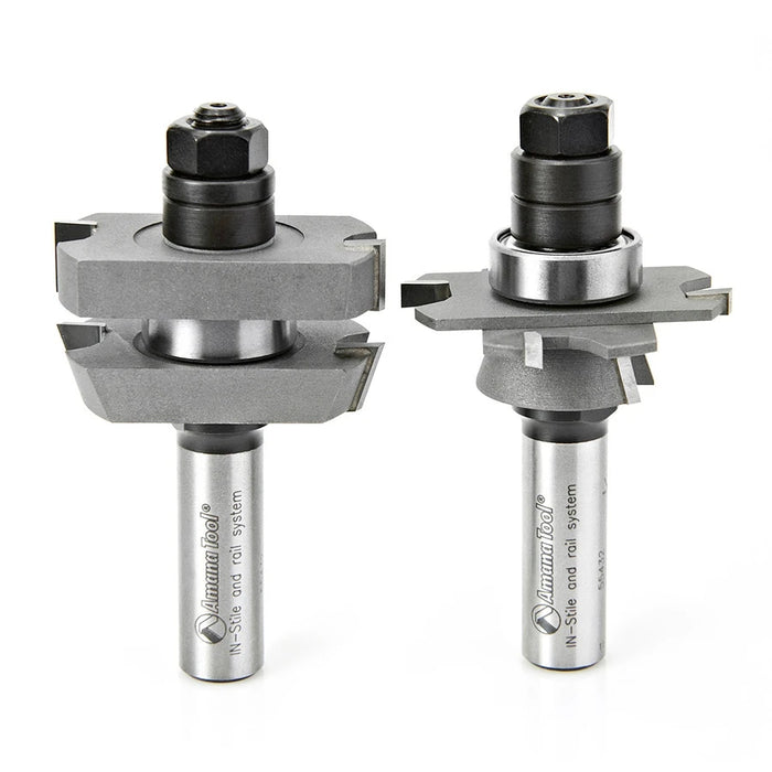 Amana Tool 55432 Carbide Tipped InStile &amp; Rail Straight w/ Bevel 18 Deg x 1-7/8 D x 5/8 to 1-1/8 CH x 1/2 Inch SHK w