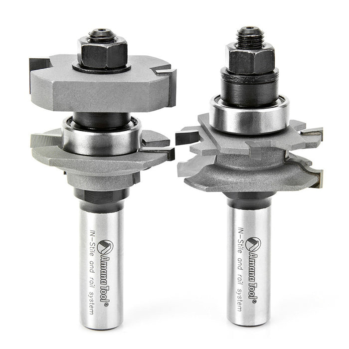 Amana Tool 55436 Carbide Tipped InStile &amp; Rail Ogee 1/4 R x 1-5/8 D x 5/8 to 1-1/8 CH x 1/2 Inch SHK w/ Lower BB Adj