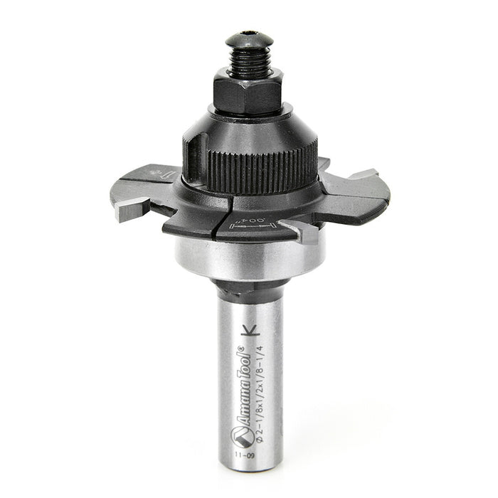 Amana Tool 55500 E-Z Dl Slot Cutter 4 Wing x 2-1/8 D x 1/8-1/4 CH x 1/2 Inch SHK Router Bit