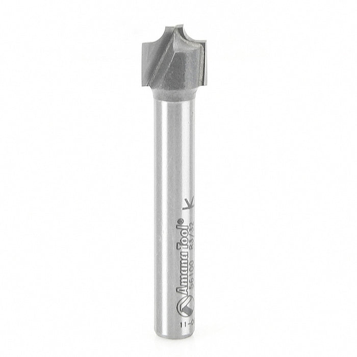 Amana Tool 56100 Carbide Tipped Plunge Beading 3/32 R x 3/8 D x 5/16 CH x 1/4 Inch SHK Router Bit