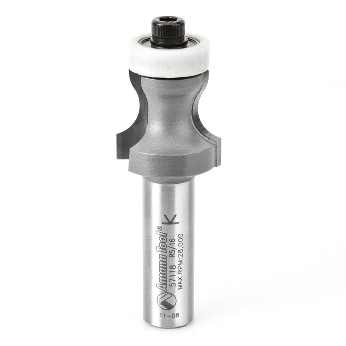 Amana Tool 57118 Carbide Tipped Countertop No-Drip with Ultra-Glide Radius Bearing Solid Surface 1 Inch D x 7/8 CH x 5/1