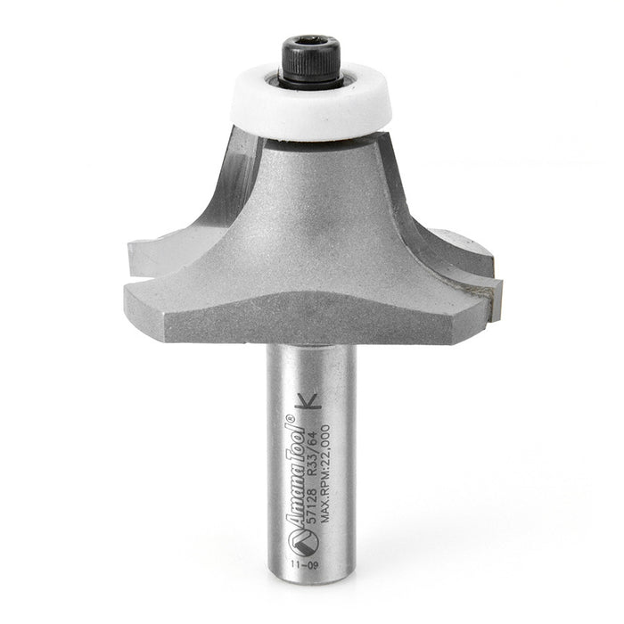 Amana Tool 57128 Carbide Tipped Undermount Bowl Solid Surface 2-1/8 D x 1 Inch CH x 18 Deg Angle x 1/2 SHK Router Bit