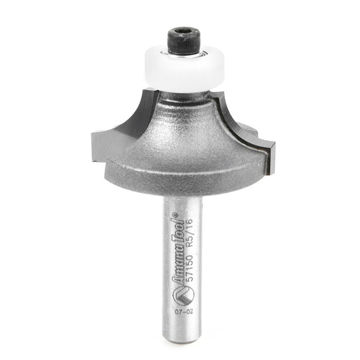 Amana Tool 57150 Carbide Tipped Corner Rounding with Ultra-Glide BB Guide Solid Surface 1-1/8 D x 1/2 CH x 5/16 R x 1/4 