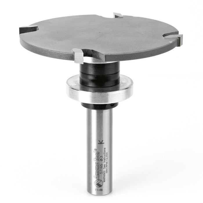 Amana Tool 57165 Carbide Tipped 4 Wing Cut Out Solid Surface 3 D x 3/16 CH x 1/2 Inch SHK x 27/32 Depth of Cut Router Bi
