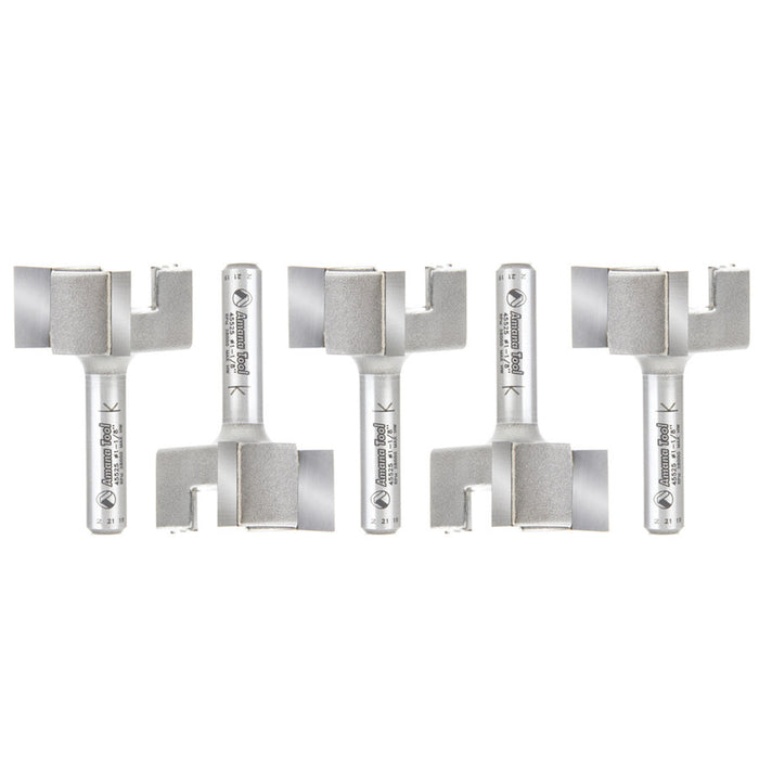 Amana Tool 45525-5 5Pcs 1-1/8" 3Fl Surfacing 1/4S - CNC Router Store