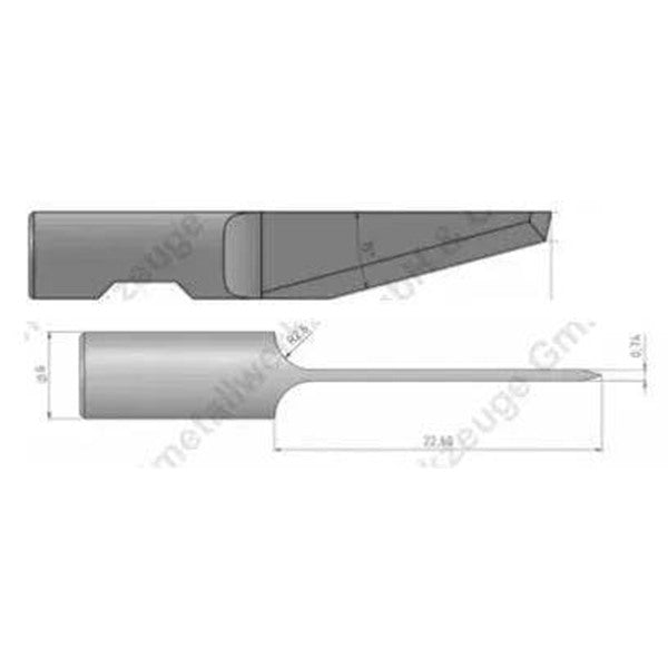 BT-57215 15mm Oscillating Blade - Round Shank Knife Blade, Single-Edged - CNC Router Store