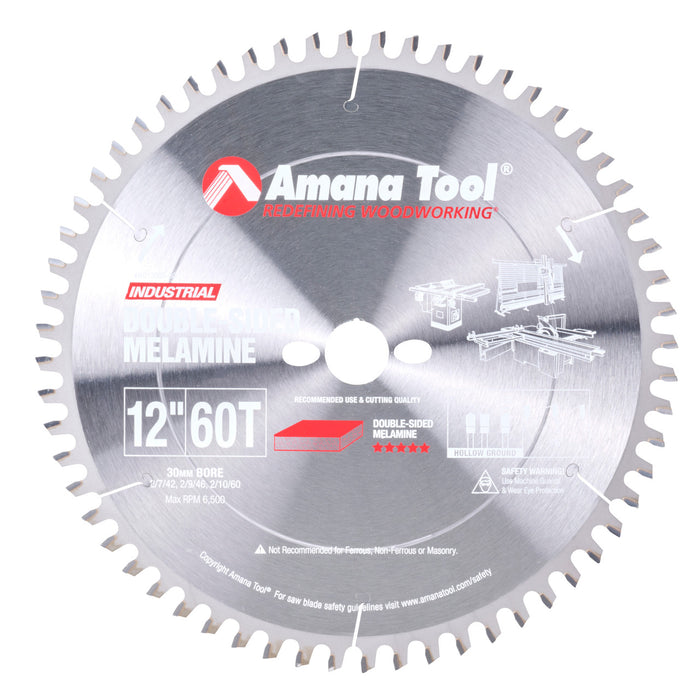 Amana Tool HG12600-30 Hollow Ground Saw Blade - 12″ x 60T - official product photo
