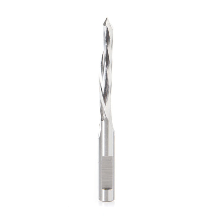 Amana Tool HSS1704 High Speed Steel (HSS) Single Flute 1/2 D x 2-1/2 CH x 1/2 SHK x 5-1/2 Inch Long Down-Cut Door Bit fo