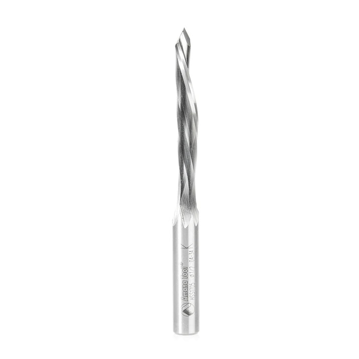 Amana Tool HSS1705 High Speed Steel (HSS) Single Flute 1/2 D x 2-1/2 CH x 1/2 SHK x 5-1/2 Inch Long Down-Cut Door Bit fo