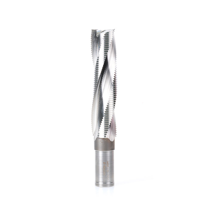 Amana Tool HSS1802 High Speed Steel (HSS) Spiral 3 Flute with Chipbreaker 40mm Dia x 165mm Cut Height x 30mm Shank x 235