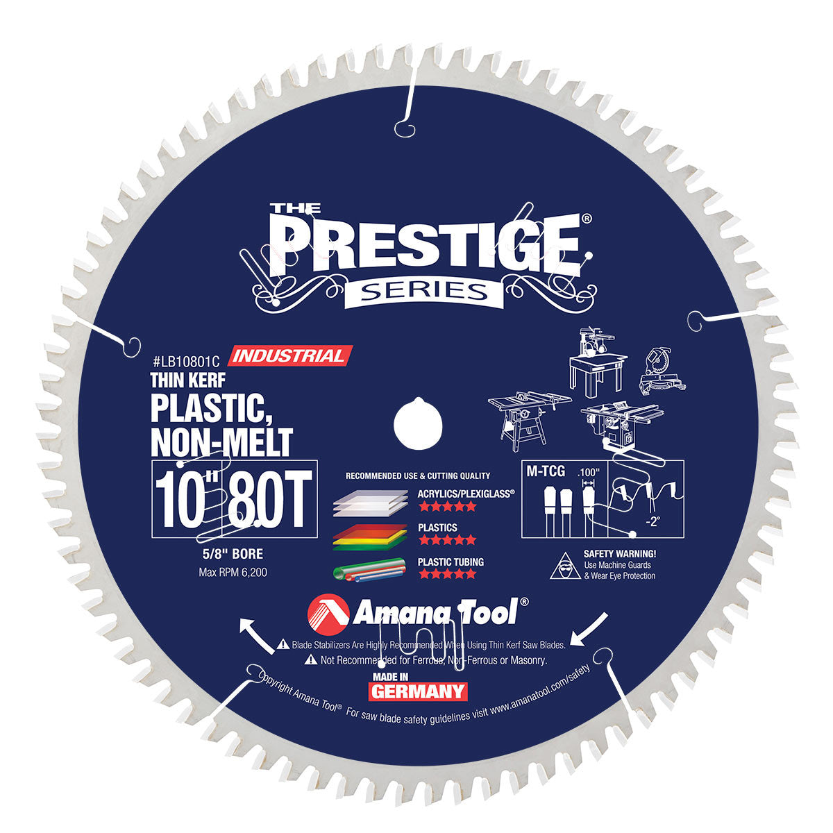 Amana LB10801C Saw Blade 10″ x 80T | CNC Router Store